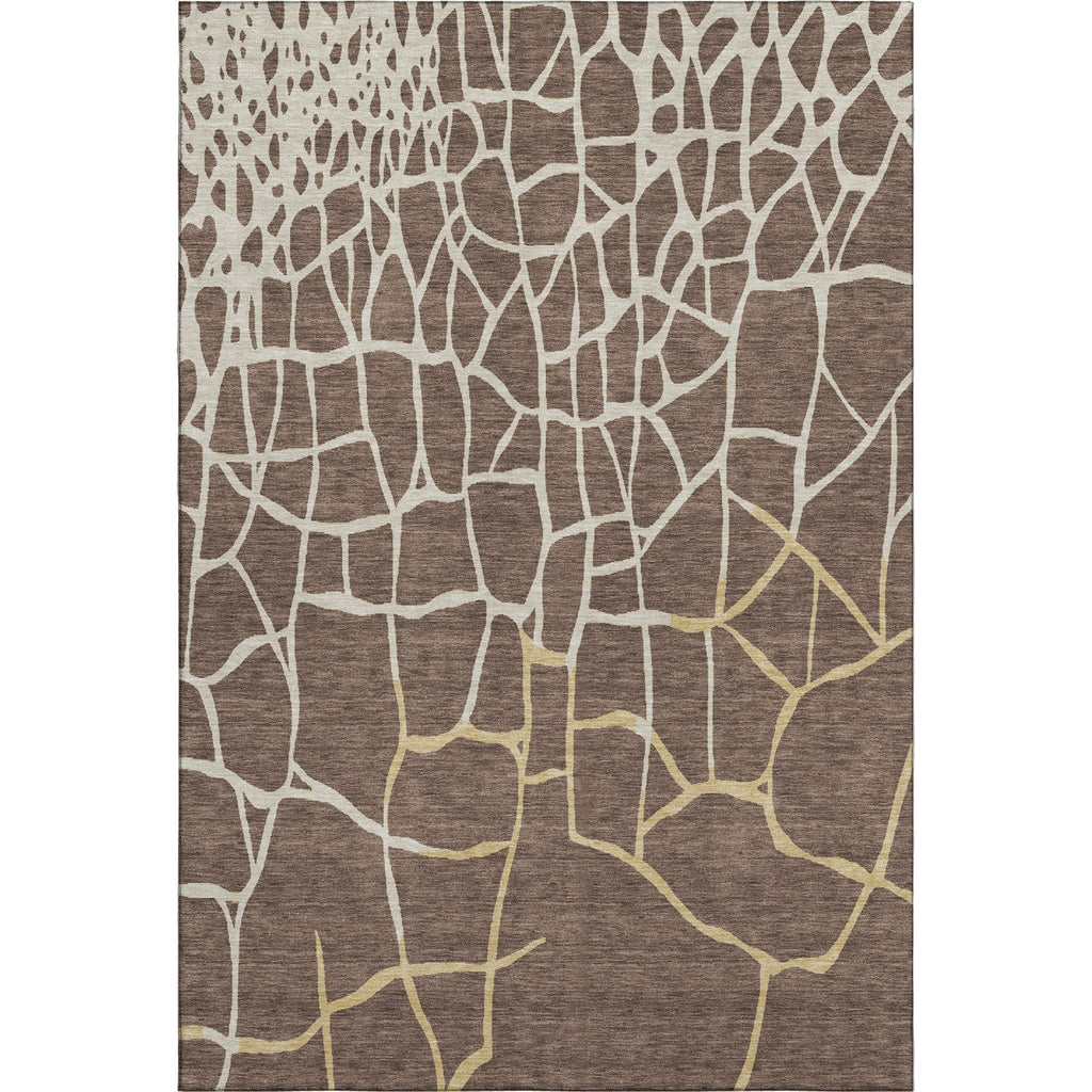 Piper Looms Mayfield Squares AMF1049 Brown Machine Washable Area Rug main image