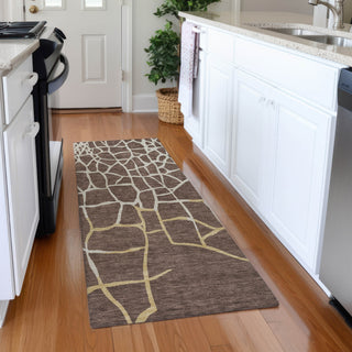 Piper Looms Mayfield Squares AMF1049 Brown Machine Washable Area Rug Runner Lifestyle Image Feature