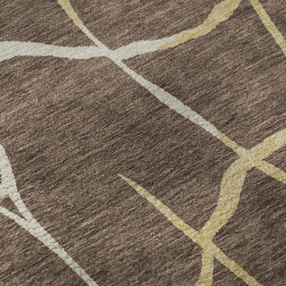 Piper Looms Mayfield Squares AMF1049 Brown Machine Washable Area Rug Swatch Image