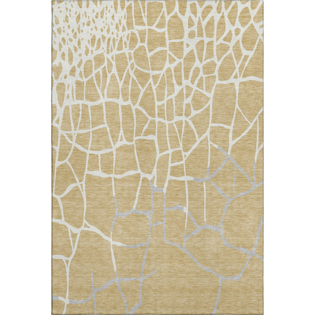 Piper Looms Mayfield Squares AMF1049 Gold Machine Washable Area Rug main image