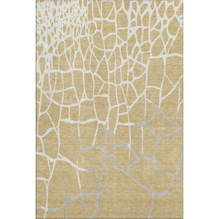 Piper Looms Mayfield Squares AMF1049 Gold Machine Washable Area Rug main image