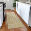 Piper Looms Mayfield Squares AMF1049 Gold Machine Washable Area Rug Runner Lifestyle Image Feature