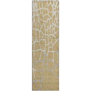 Piper Looms Mayfield Squares AMF1049 Gold Machine Washable Area Rug Runner Main Image