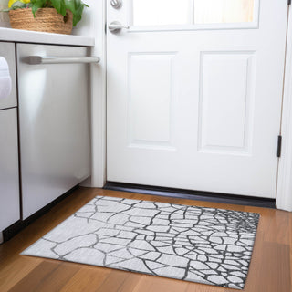Piper Looms Mayfield Squares AMF1049 Gray Machine Washable Area Rug Scatter Lifestyle Image Feature