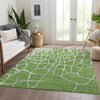 Piper Looms Mayfield Squares AMF1049 Green Machine Washable Area Rug Lifestyle Image Feature