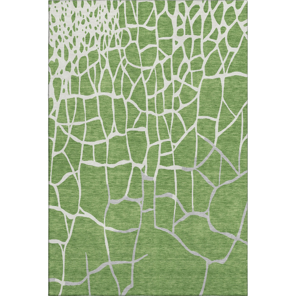 Piper Looms Mayfield Squares AMF1049 Green Machine Washable Area Rug main image
