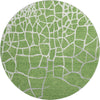 Piper Looms Mayfield Squares AMF1049 Green Machine Washable Area Rug Round Main Image