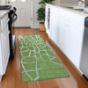 Piper Looms Mayfield Squares AMF1049 Green Machine Washable Area Rug Runner Lifestyle Image Feature