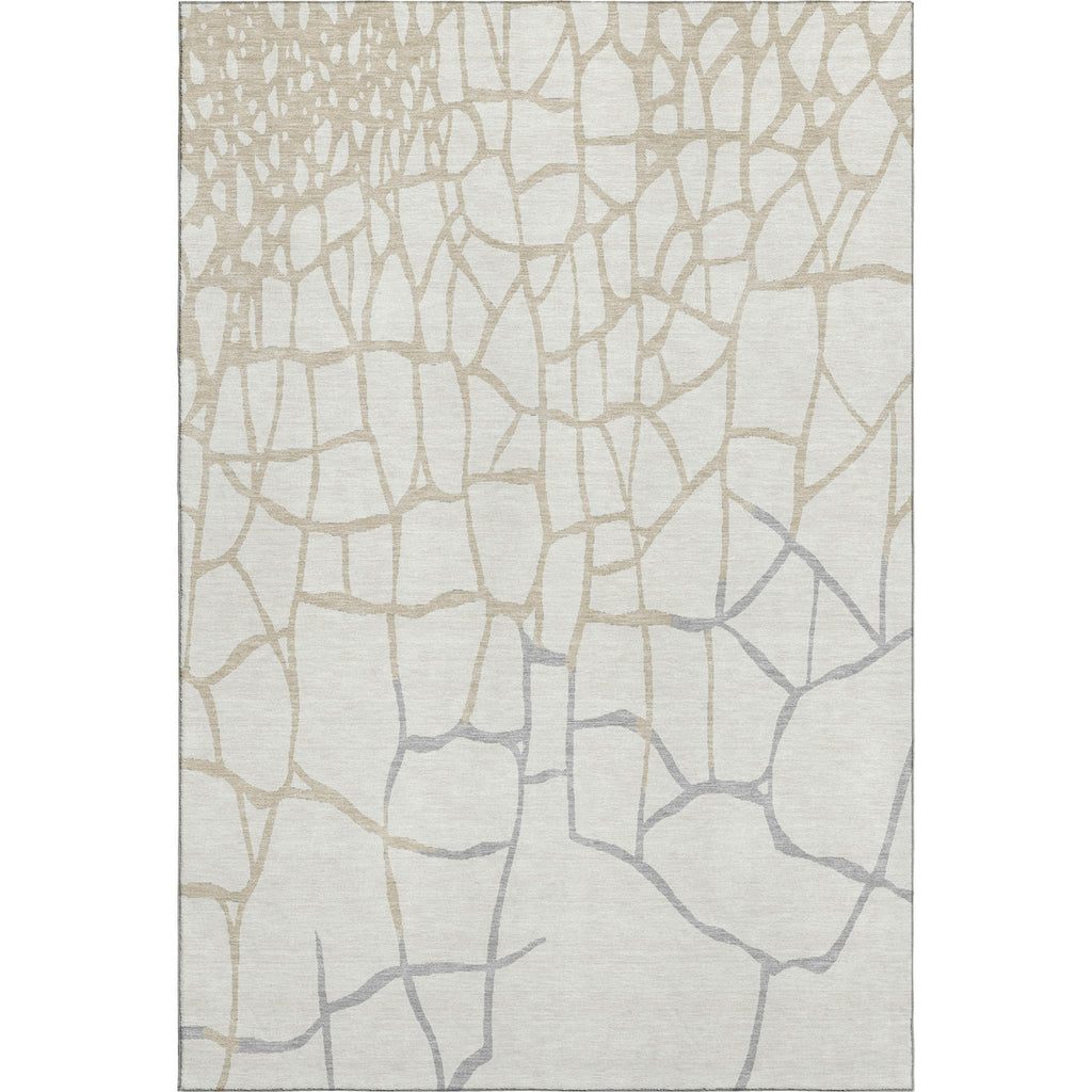 Piper Looms Mayfield Squares AMF1049 Ivory Machine Washable Area Rug main image