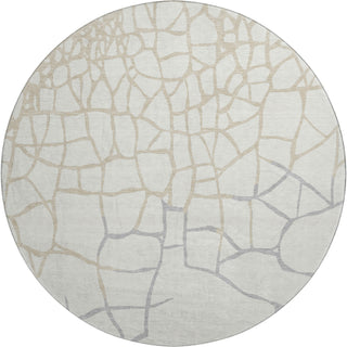 Piper Looms Mayfield Squares AMF1049 Ivory Machine Washable Area Rug Round Main Image