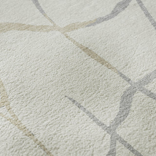 Piper Looms Mayfield Squares AMF1049 Ivory Machine Washable Area Rug Swatch Image