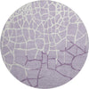 Piper Looms Mayfield Squares AMF1049 Lavender Machine Washable Area Rug Round Main Image