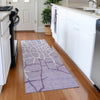 Piper Looms Mayfield Squares AMF1049 Lavender Machine Washable Area Rug Runner Lifestyle Image Feature