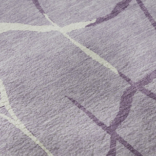 Piper Looms Mayfield Squares AMF1049 Lavender Machine Washable Area Rug Swatch Image