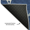 Piper Looms Mayfield Squares AMF1049 Navy Machine Washable Area Rug Backing Image