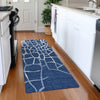 Piper Looms Mayfield Squares AMF1049 Navy Machine Washable Area Rug Runner Lifestyle Image Feature