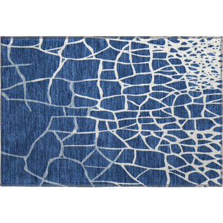 Piper Looms Mayfield Squares AMF1049 Navy Machine Washable Area Rug Scatter Main Image