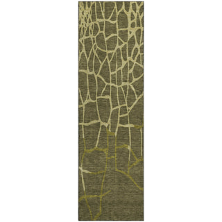 Piper Looms Mayfield Squares AMF1049 Olive Machine Washable Area Rug Runner Main Image