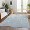 Piper Looms Mayfield Squares AMF1049 Sky Machine Washable Area Rug Lifestyle Image Feature