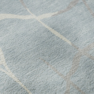Piper Looms Mayfield Squares AMF1049 Sky Machine Washable Area Rug Swatch Image