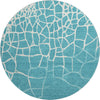 Piper Looms Mayfield Squares AMF1049 Teal Machine Washable Area Rug Round Main Image
