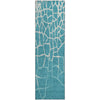 Piper Looms Mayfield Squares AMF1049 Teal Machine Washable Area Rug Runner Main Image