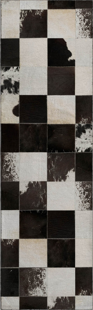 Piper Looms Mayfield Boxes AMF105 Black Machine Washable Area Rug Runner Main Image