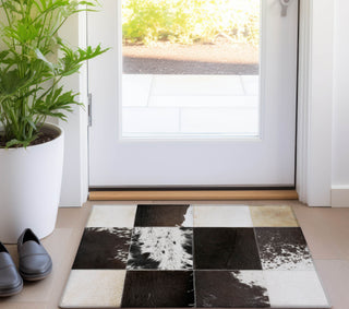 Piper Looms Mayfield Boxes AMF105 Black Machine Washable Area Rug Scatter Lifestyle Image Feature