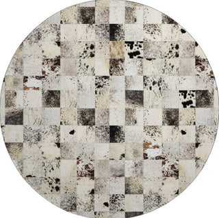 Piper Looms Mayfield Boxes AMF105 Granite Machine Washable Area Rug Round Main Image
