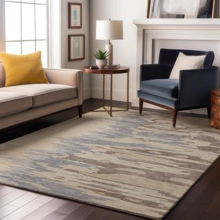 Piper Looms Mayfield Abstract AMF1050 Beige Machine Washable Area Rug Lifestyle Image Feature
