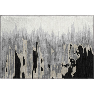 Piper Looms Mayfield Abstract AMF1050 Black Machine Washable Area Rug Scatter Main Image