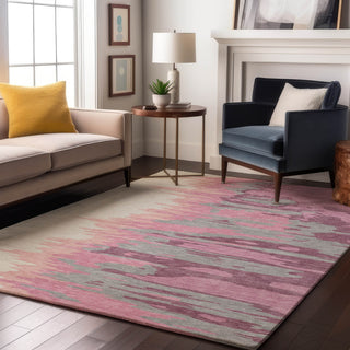 Piper Looms Mayfield Abstract AMF1050 Blush Machine Washable Area Rug Lifestyle Image Feature