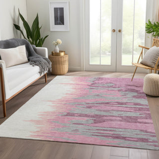 Piper Looms Mayfield Abstract AMF1050 Blush Machine Washable Area Rug Lifestyle Image Feature