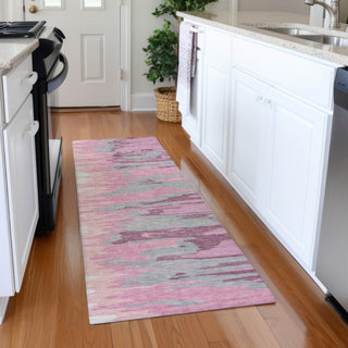 Piper Looms Mayfield Abstract AMF1050 Blush Machine Washable Area Rug Runner Lifestyle Image Feature