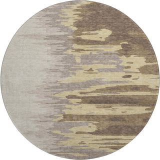 Piper Looms Mayfield Abstract AMF1050 Coffee Machine Washable Area Rug Round Main Image