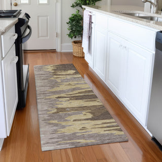 Piper Looms Mayfield Abstract AMF1050 Coffee Machine Washable Area Rug Runner Lifestyle Image Feature