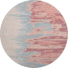 Piper Looms Mayfield Abstract AMF1050 Coral Machine Washable Area Rug Round Main Image