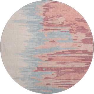 Piper Looms Mayfield Abstract AMF1050 Coral Machine Washable Area Rug Round Main Image