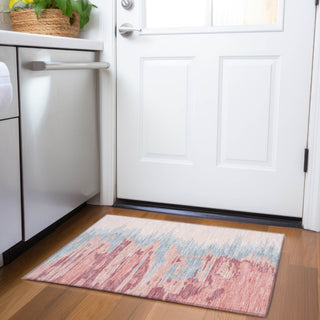 Piper Looms Mayfield Abstract AMF1050 Coral Machine Washable Area Rug Scatter Lifestyle Image Feature