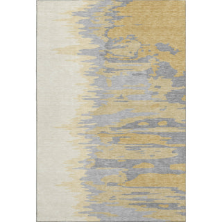 Piper Looms Mayfield Abstract AMF1050 Gold Machine Washable Area Rug main image
