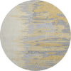 Piper Looms Mayfield Abstract AMF1050 Gold Machine Washable Area Rug Round Main Image