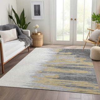 Piper Looms Mayfield Abstract AMF1050 Gray Machine Washable Area Rug Lifestyle Image Feature