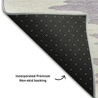 Piper Looms Mayfield Abstract AMF1050 Green Machine Washable Area Rug Backing Image