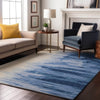Piper Looms Mayfield Abstract AMF1050 Navy Machine Washable Area Rug Lifestyle Image Feature