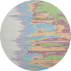 Piper Looms Mayfield Abstract AMF1050 Peach Machine Washable Area Rug Round Main Image