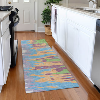 Piper Looms Mayfield Abstract AMF1050 Peach Machine Washable Area Rug Runner Lifestyle Image Feature