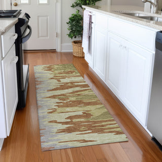 Piper Looms Mayfield Abstract AMF1050 Rust Machine Washable Area Rug Runner Lifestyle Image Feature
