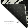Piper Looms Mayfield Swirls AMF1051 Black Machine Washable Area Rug Backing Image