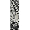 Piper Looms Mayfield Swirls AMF1051 Black Machine Washable Area Rug Runner Main Image