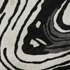 Piper Looms Mayfield Swirls AMF1051 Black Machine Washable Area Rug Swatch Image